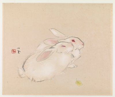 Two Rabbits by Takeuchi Seiho